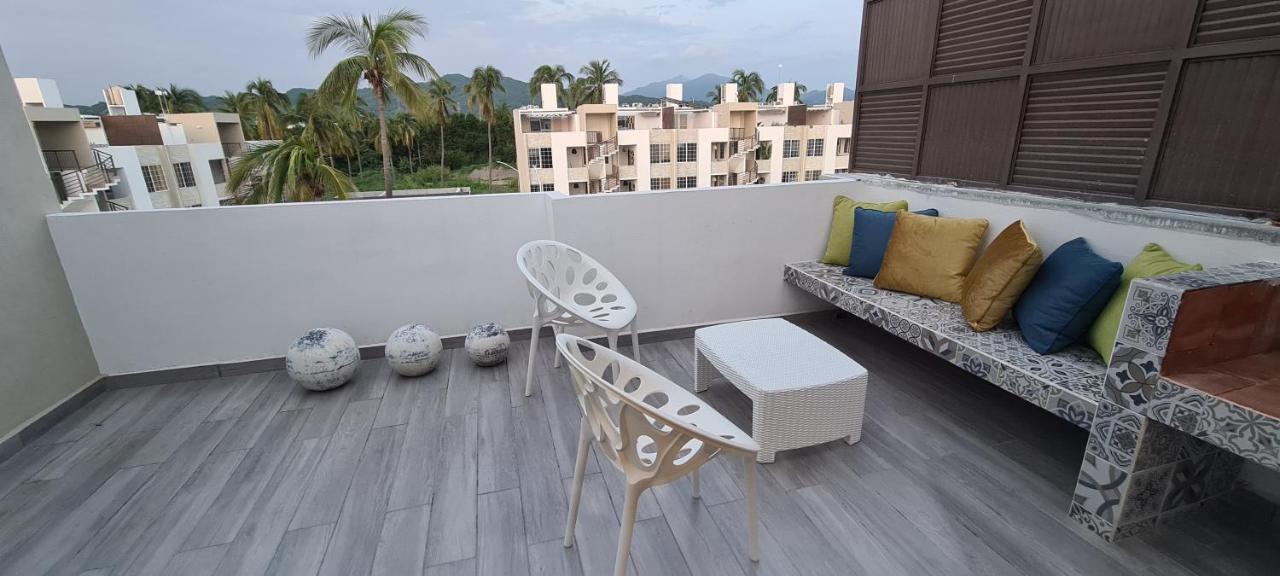 Moderno Depa Con Terraza Y Vista Extraordinaria Apartment Manzanillo Luaran gambar